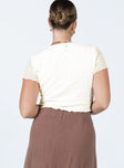 back view of model wearing Princess Polly Rosalina Top White 