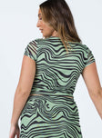 back view of model wearing Princess Polly Bold Move Top Green 