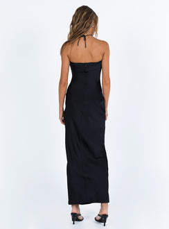 product Princess Polly Asymmetric Neckline  Kesy Bow Tie Maxi Dress Black