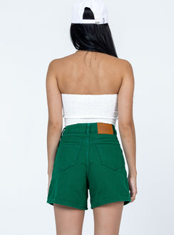 Shorts 100% cotton Denim material  High waisted  Zip & button fastening  Belt looped waist  Classic five pocket design 