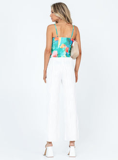 back view of model wearing Princess Polly Bettina Pants Cream 