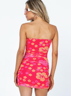 back view of model wearing Princess Polly Micah Mini Dress Pink 