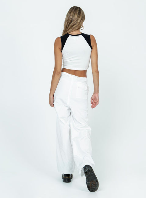 product Princess Polly High Waisted Pants  Austin Parachute Pants White