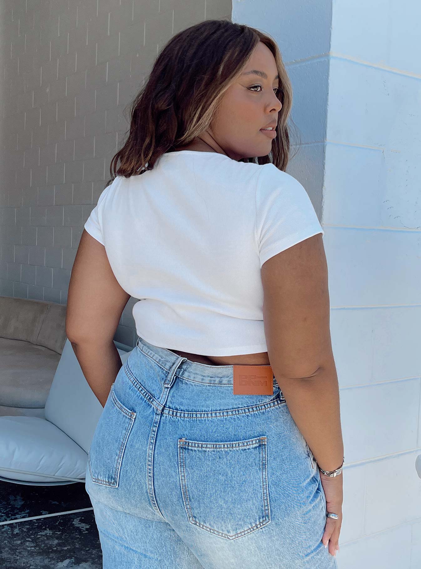 product Princess Polly Sleeveless High Neck  Classic Crop Tee White Curve