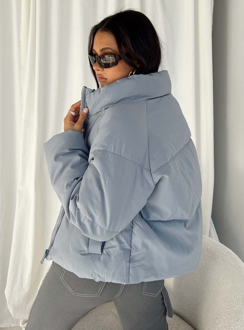 Puffer jacket  Oversized fit Princess Polly Exclusive High neck  Zip front fastening  Twin hip pockets  Fully lined 