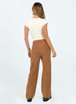 product Princess Polly High Waisted  Kalinda Jeans Tan Cord