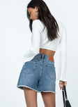 Mosley Mid Dark Wash Denim Shorts Denim