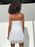 Princess Polly Sweetheart Neckline  Silva Strapless Mini Dress White