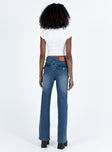 product Princess Polly High Waisted  Carvalho Flare Jeans Mid Wash Denim