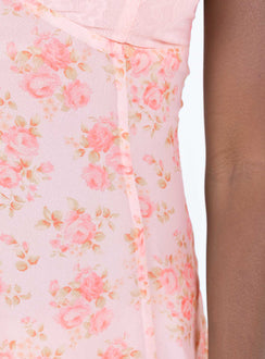 product Princess Polly Asymmetric Neckline  Byrony Mini Dress Pink Multi