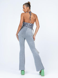 back view of model wearing Princess Polly Dolores Pants Grey 