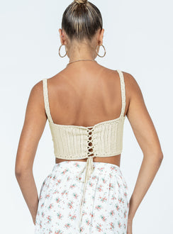 product Princess Polly Sleeveless Square Neck  Elowen Top Beige