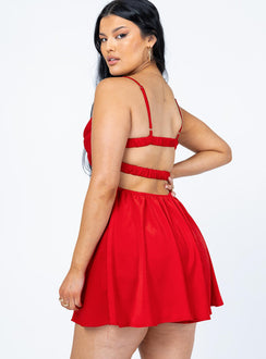Hannah Romper Red