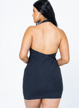 back view of model wearing Princess Polly Averill Mini Dress Black 