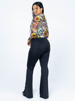 back view of model wearing Princess Polly Tala Pants Black 