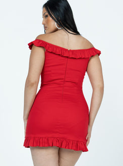 product Princess Polly High Neck  Leela Mini Dress Red