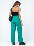 back view of model wearing Princess Polly Rubie-Jane Pants Green 