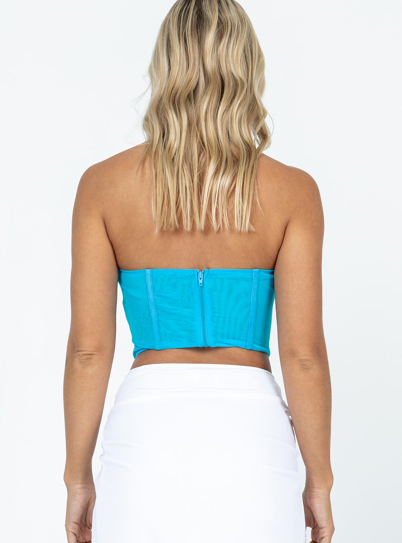 product Princess Polly Sleeveless Sweetheart  Hawker Top Blue