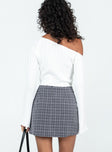 product Selby Mini Skirt Grey Check Princess Polly  Mini Skirts 