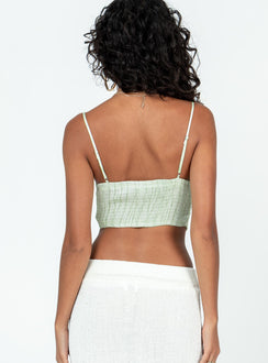 product Princess Polly Short Sleeves Square Neck  Conaway Top Green