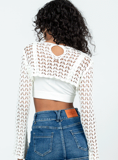 Sandcastles Bolero White Princess Polly  Cropped 