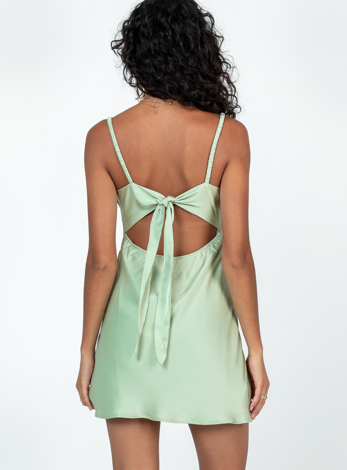 product Princess Polly Asymmetric Neckline  Stefani Mini Dress Sage