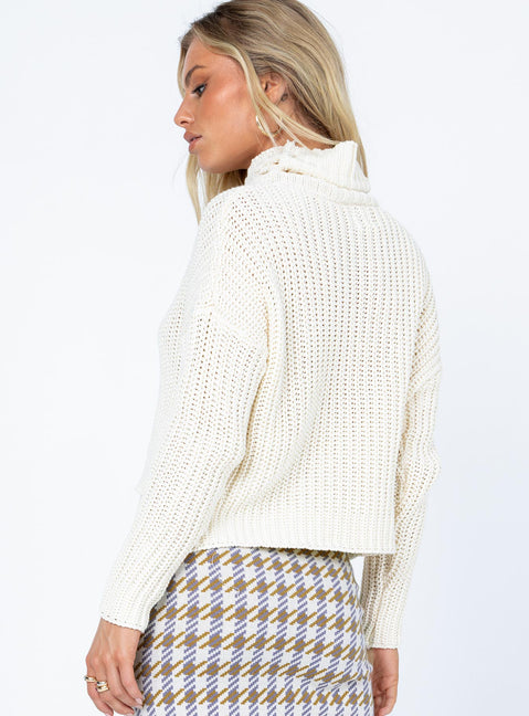 Albie Turtleneck Sweater Cream