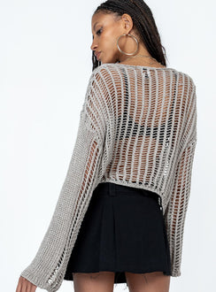 The Kennedy Sweater Beige Princess Polly  Cropped 