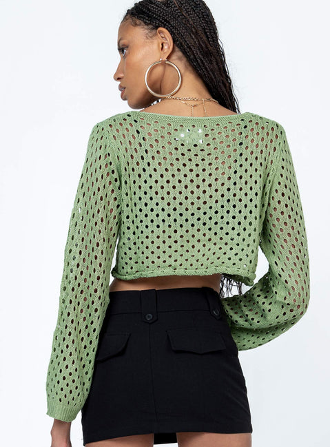 product Princess Polly Short Sleeves Crew Neck  Gardena Top Green