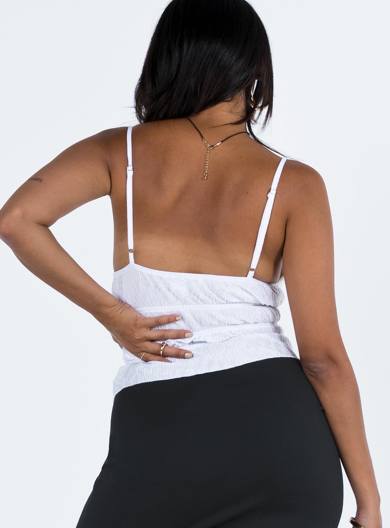 product Princess Polly Sleeveless Asymmetric Neckline  Masey Top Ivory