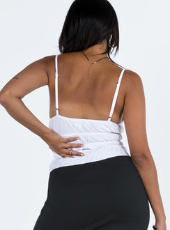 product Princess Polly Sleeveless Asymmetric Neckline  Masey Top Ivory