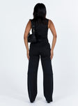 Catsuit Scooped neckline Invisible zip fastening at back Straight leg  Good stretch Unlined 