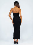 back view of model wearing Princess Polly Oscar Midi Dress Black 