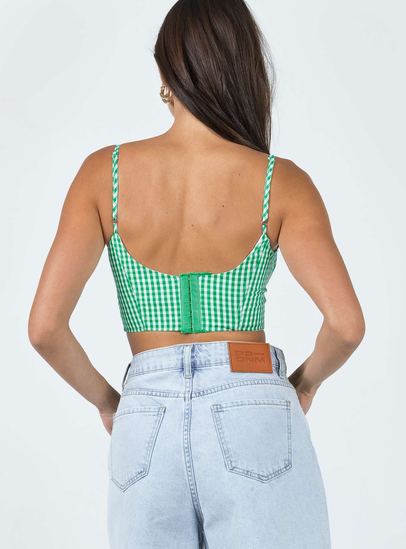 product Princess Polly Sleeveless Square Neck  Rinaldi Top Green