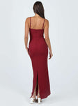 product Princess Polly Square Neck  Buella Midi Dress Burgundy