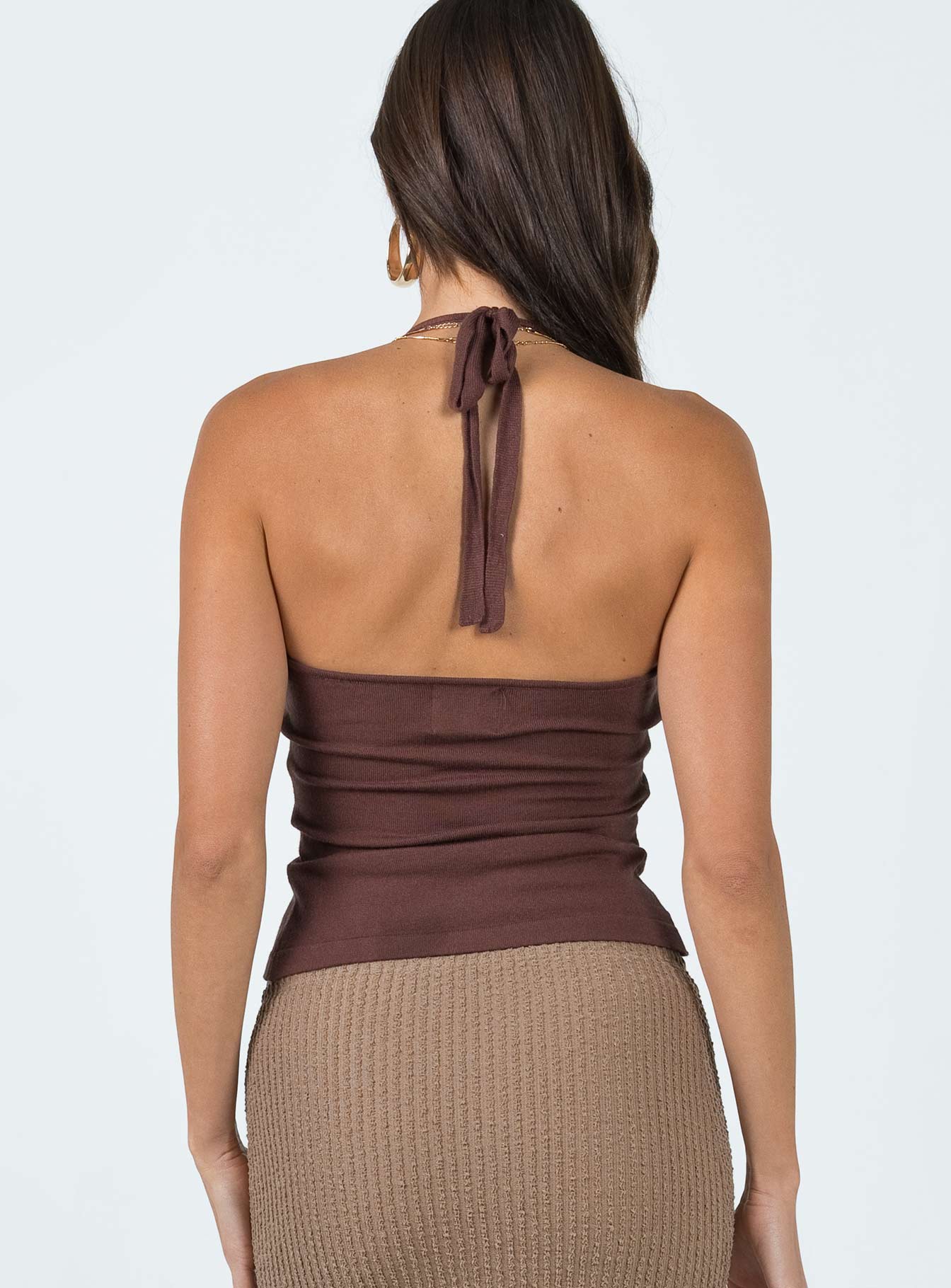 product Princess Polly Sleeveless Square Neck  Alessi Top Brown