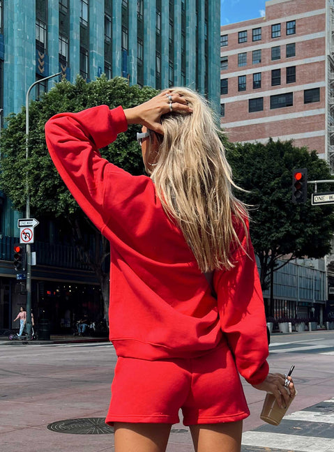 Amato Sweatshirt Red Princess Polly  long 