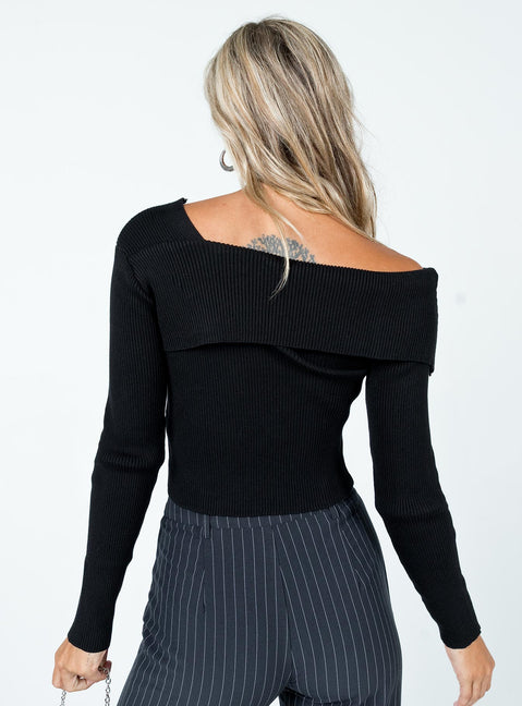 Brookman Sweater Black Princess Polly  Cropped 