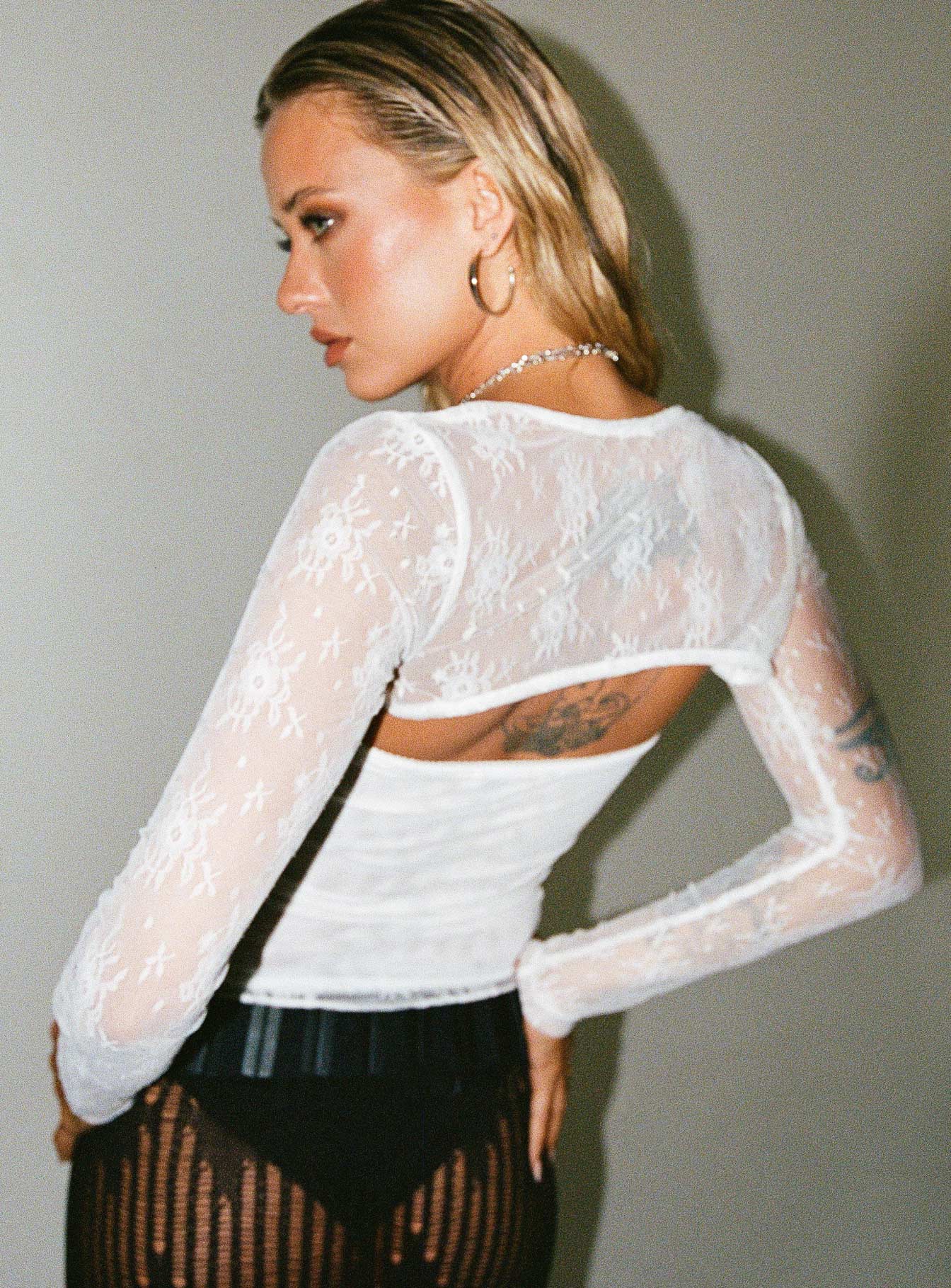 product Princess Polly Sleeveless Asymmetric Neckline  Ashwood Two Piece Lace Bolero Top White