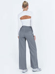 product Princess Polly High Waisted Pants  Archer Pants Pinstripe Grey Tall