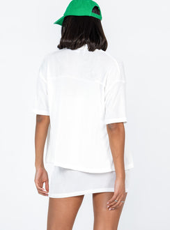 Matching set Soft knit material  Button up shirt Strapless mini dress Good stretch  Unlined 