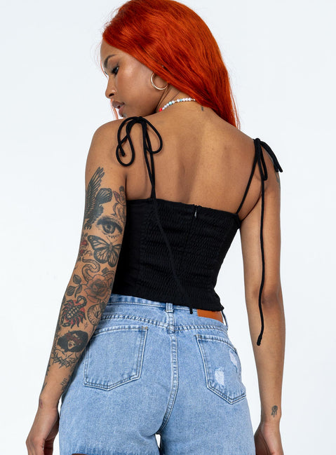 product Princess Polly Short Sleeves High Neck  Mathea Top Black