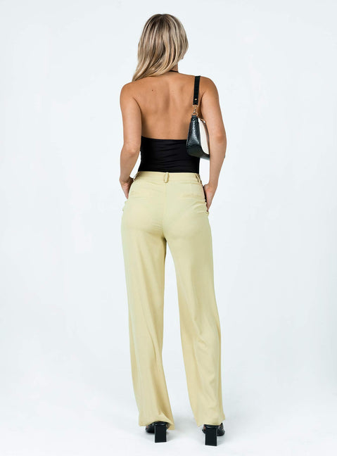 back view of model wearing Princess Polly Vania Pants Green 