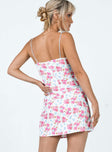 back view of model wearing Princess Polly Anastazia Mini Dress Multi 