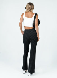 back view of model wearing Princess Polly Meshelle Pants Black 