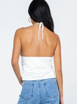 back view of model wearing Princess Polly Riya Top White 