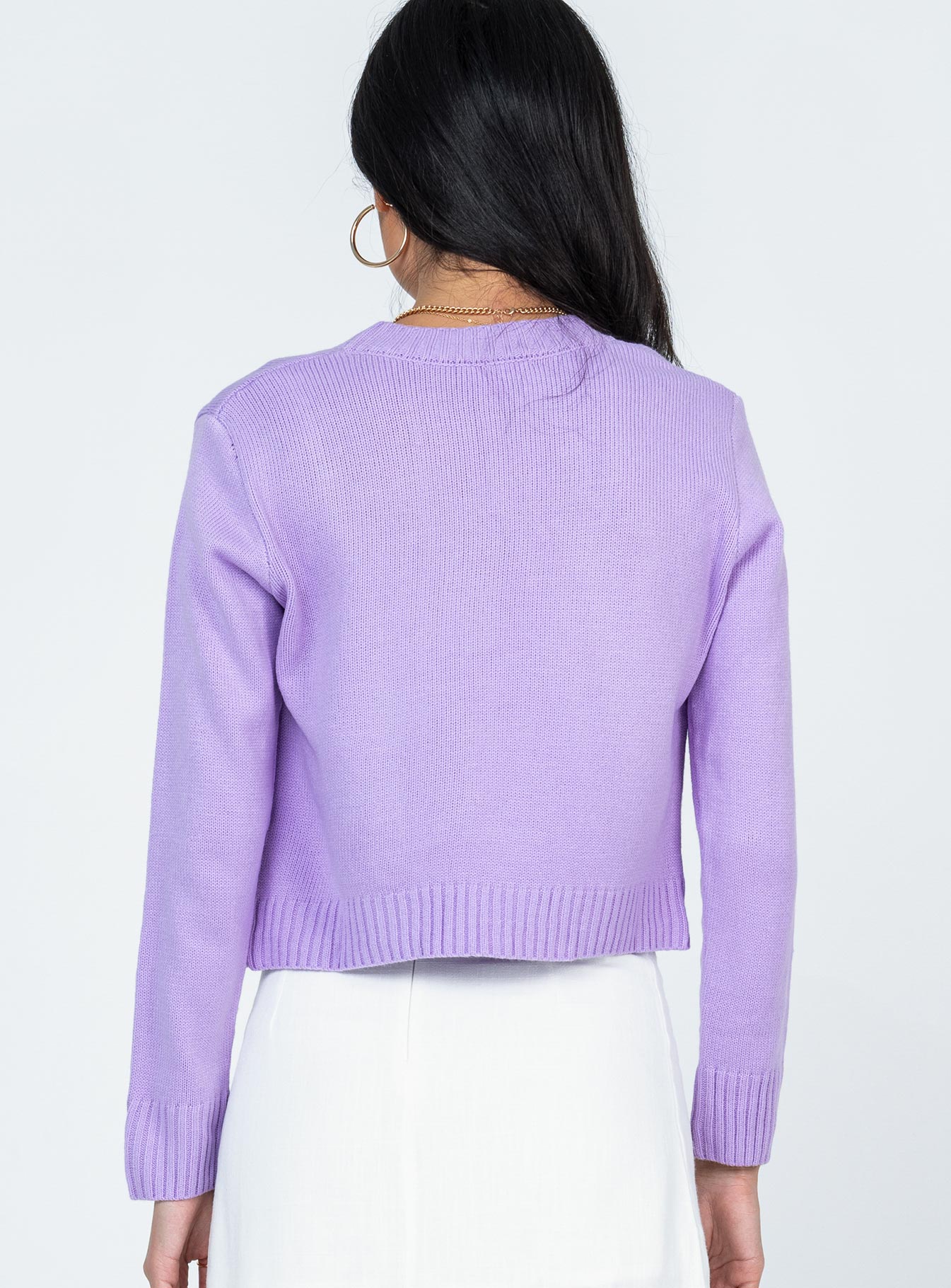 Donita Cardigan Set Purple Princess Polly  Cropped 