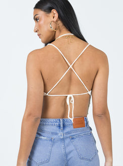 product Princess Polly Sleeveless High Neck  Remiah Top White