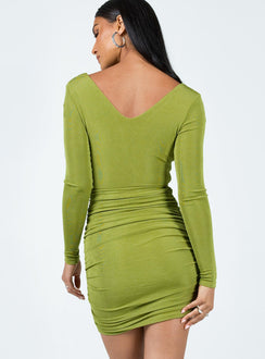 product Princess Polly Asymmetric Neckline  Nico Mini Dress Green