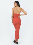 product Princess Polly Asymmetric Neckline  Oscar Midi Dress Rust